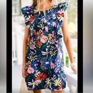 Entro Floral Ruffle Dress - Multicolor